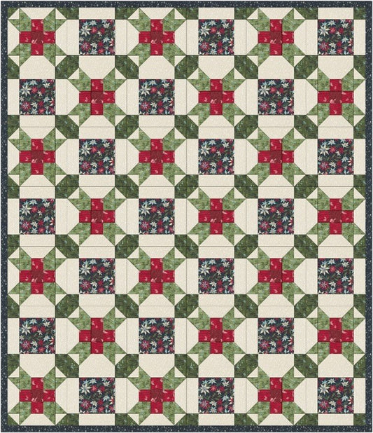 Sunflower Lane Holiday Ribbons Quilt Pattern - Digital Download