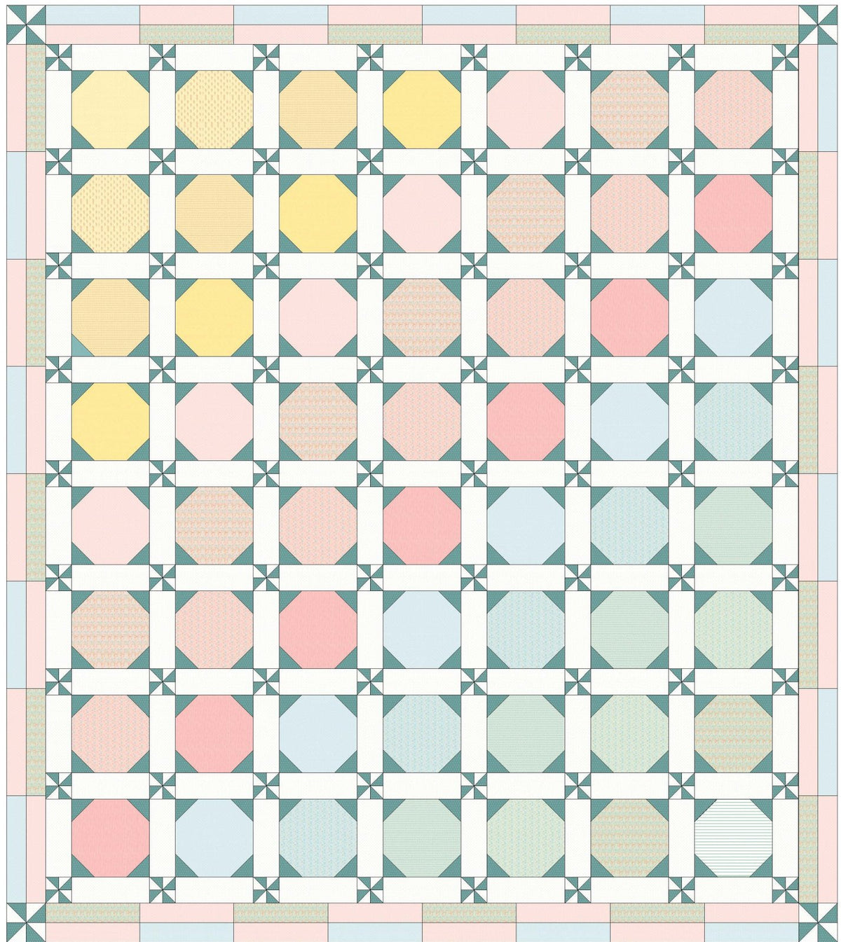 Sunflower Lane Pastel Play Day Pattern - Digital Download