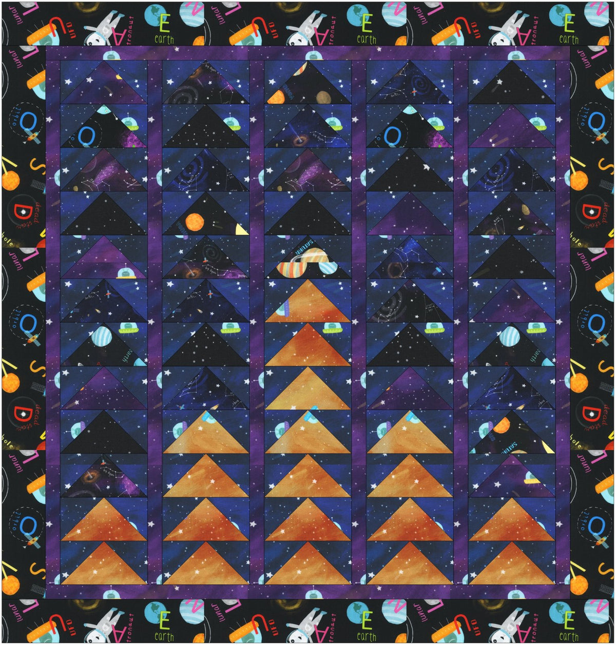 Sunflower Lane Space Geese Pattern - Digital Download