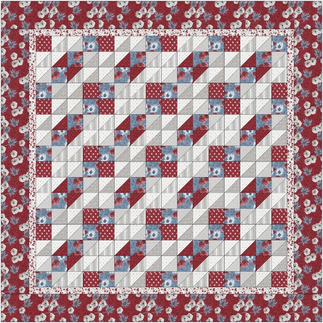 Sunflower Lane Hovering Hawks Pattern - Digital Download